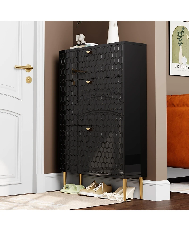 Boyel Living 24 Pair Mdf Shoe Cabinet
