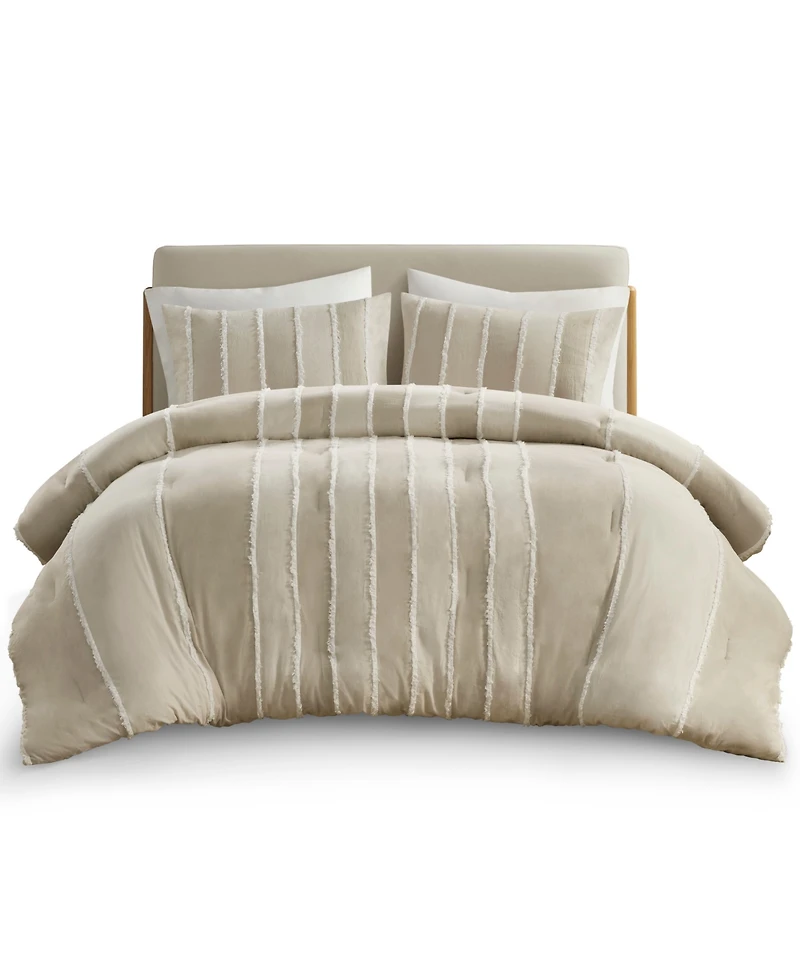 Ink+Ivy Striped Shay 3-Pc. Comforter Set, King/California King