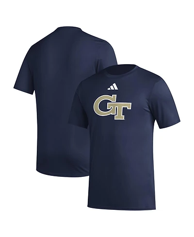 Adidas Men's Navy Georgia Tech Yellow Jackets Primary Locker Logo Pre-Game Aeroready T-Shirt