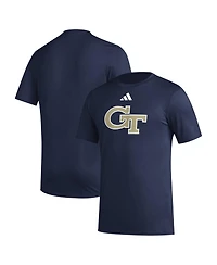 Adidas Men's Navy Georgia Tech Yellow Jackets Primary Locker Logo Pre-Game Aeroready T-Shirt