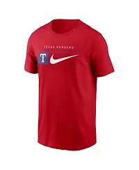 Nike Men's Red Texas Rangers Team Swoosh Lockup T-Shirt