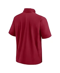 Nike Men's Cardinal Stanford 2024 Sideline Coach Short Sleeve Half-Zip Hoodie Jacket