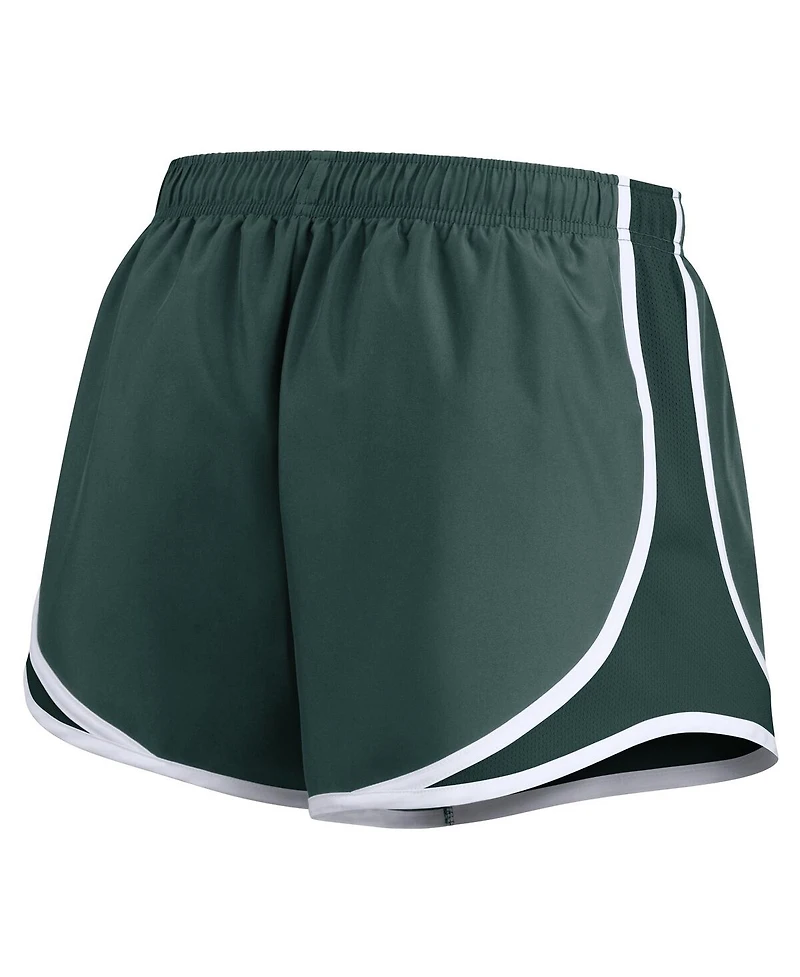 Nike Women's Green Michigan State Spartans Primetime Tempo Performance Shorts