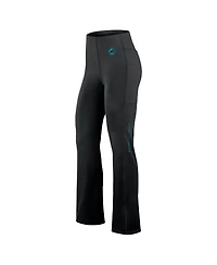Fanatics Women's Black Miami Dolphins Studio Fitted Flared Leggings
