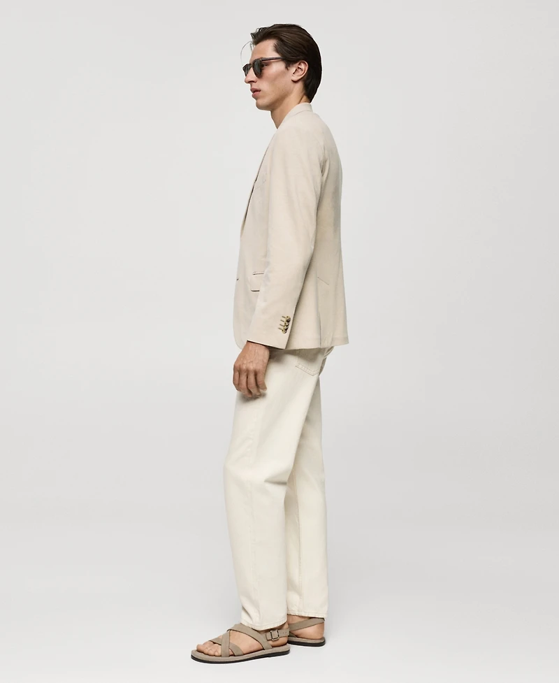 Mango Men's Structured Slim Fit Cotton Blazer