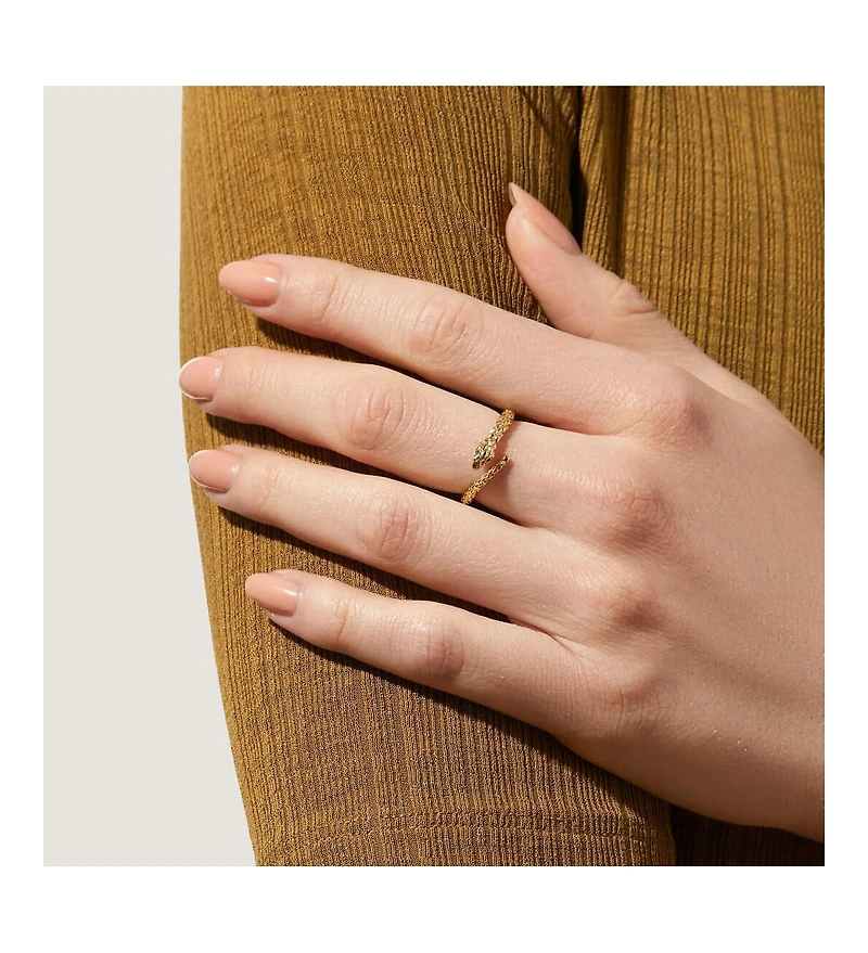 Ana Luisa Gold Snake Ring - Cleo