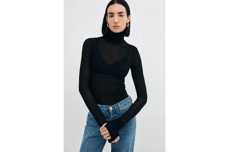 Marcella Women's Eloise Sheer Turtleneck