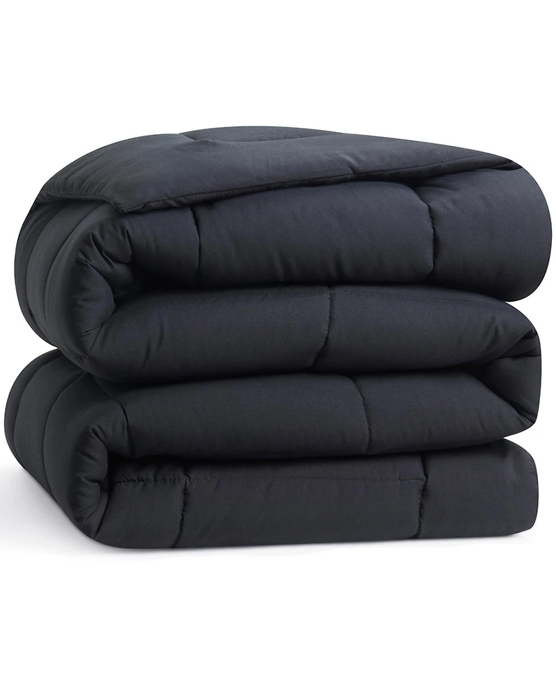 Premium Quilted All Season Goose Down Alternative Comforter with Corner Tabs - Queen 88"X88"
