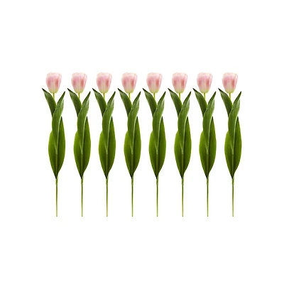 Slickblue Charming Tulip Artificial Flower for Vibrant Decor (Set of 8)