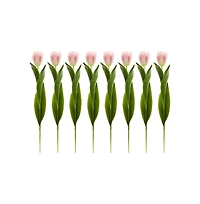 Slickblue Charming Tulip Artificial Flower for Vibrant Decor (Set of 8)