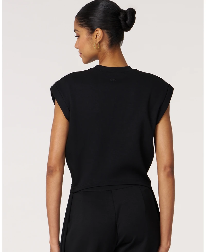 Rebody Active Women's Nadine Scuba Shirring Top