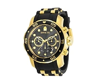 Invicta Men's Pro Diver Quartz 3 Hand Charcoal Dial Polyurethane Watch