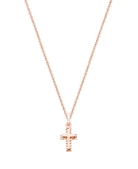 Tiny Blessings Kids Children's 14K Gold Beautifully Beveled Cross 12-14" Necklace