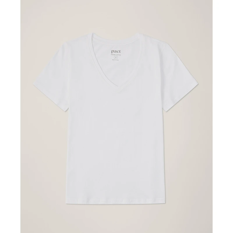Pact Women's Softspun V-Neck Tee