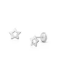 Tiny Blessings Children's 14K Gold Wish Upon a Star Studs Girls' Screw Back Earrings