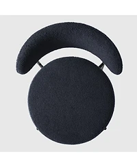 WestinTrends Mid-Century Modern Upholstered Sherpa Round Dining Chairs (Set of