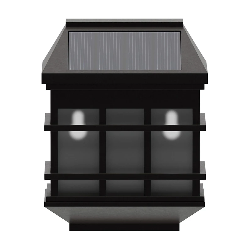 Wall Mount Led Solar Powered Fence And Deck Lights - All-Weather Decorative Solar Lights - Set Of 6