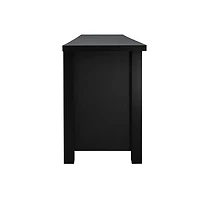 Merrick Lane Galena Traditional Full Glass Door 65" Tv Stand For Up To 80" Tvs