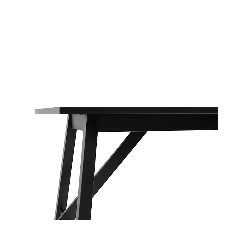 Merrick Lane Carroll Wooden Dining Table With Trestle Style Base