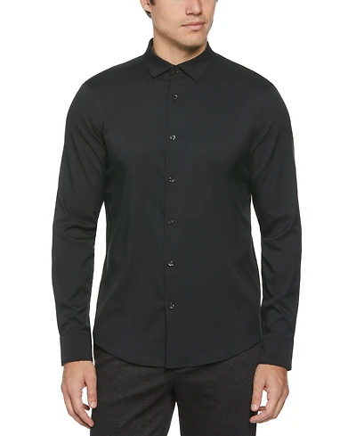 Perry Ellis Men's Slim-Fit Stretch Solid Button-Down Twill Shirt