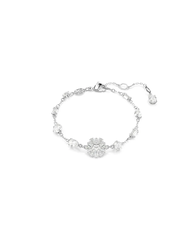 Swarovski Snowflake White Rhodium Plated Idyllia Bracelet