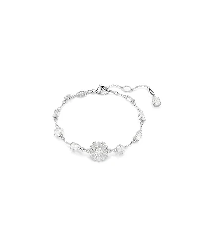 Swarovski Snowflake White Rhodium Plated Idyllia Bracelet