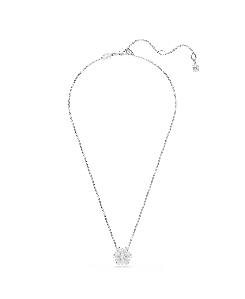 Swarovski Snowflake White Rhodium Plated Idyllia Pendant Necklaces