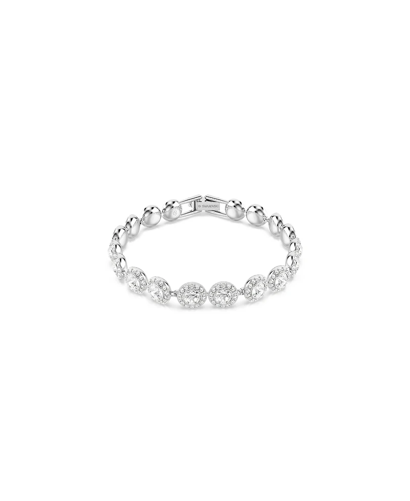 Swarovski Round Cut White Rhodium Plated Una Bracelet