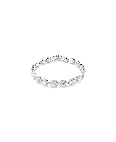 Swarovski Round Cut White Rhodium Plated Una Bracelet