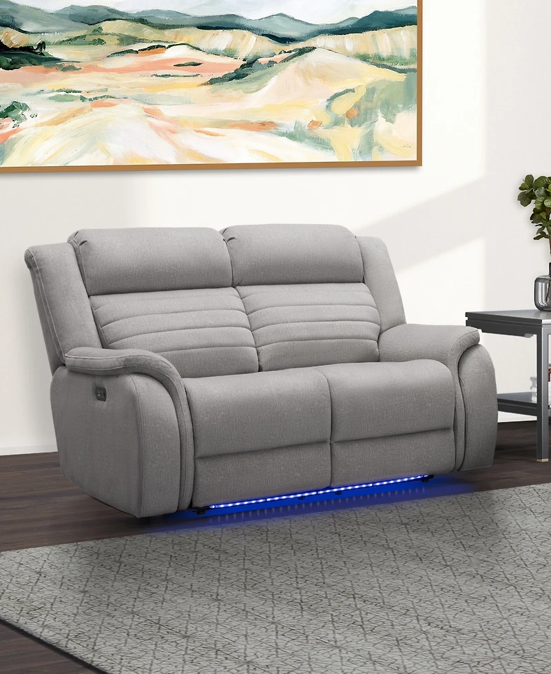 Abbyson Living 64" Power Fabric Reclining Loveseat