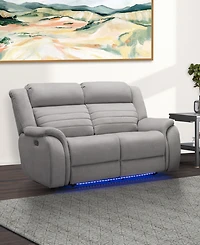 Abbyson Living 64" Power Fabric Reclining Loveseat
