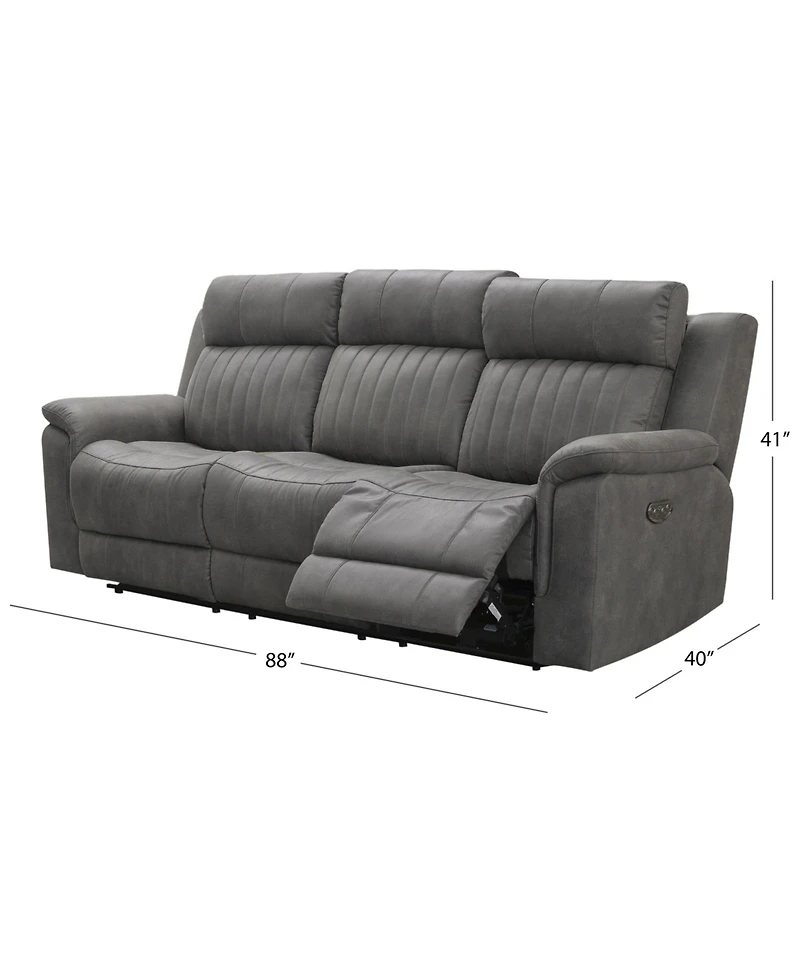 Abbyson Living 85" Fabric Power Reclining Sofa