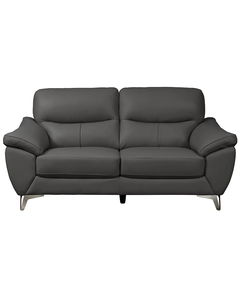 Abbyson Living 70" Top Grain Leather Loveseat