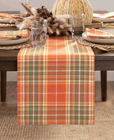 Elrene Hawley Plaid Harvest Cotton Table Runner