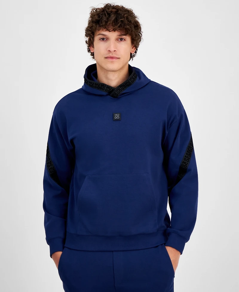 Hugo by Hugo Boss Men's Dagarito Relaxed-Fit Logo-Taped Hoodie