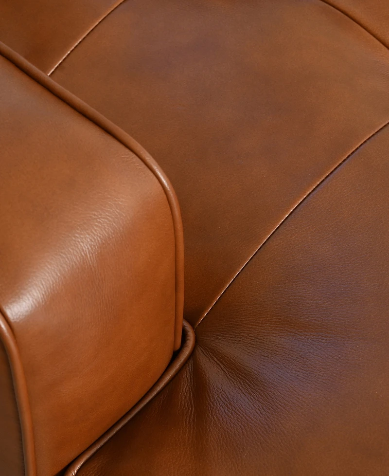 Abbyson Living 81" Mid-Century Leather Armchair