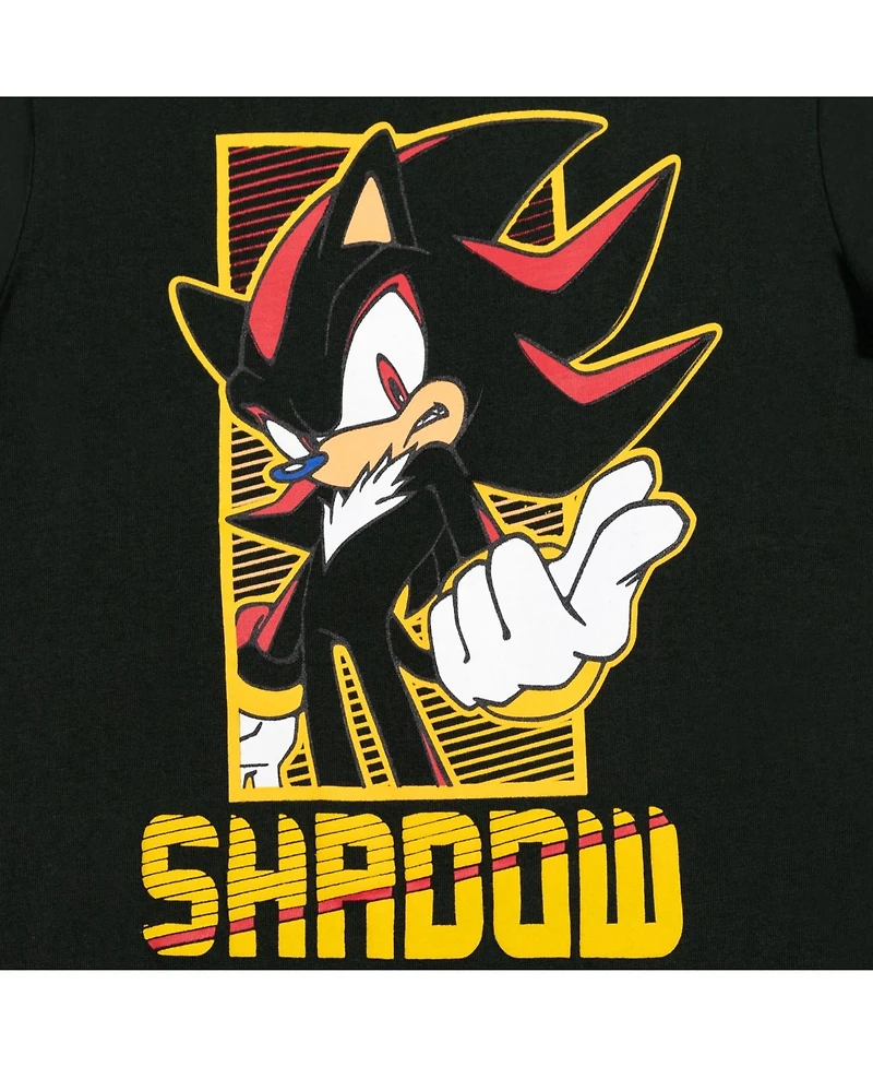 Sega Boys Tails Sonic The Hedgehog Knuckles Shadow 3 Pack Graphic T-Shirts to