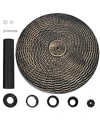 Vebreda 22Lbs Patio Resin Umbrella Base with Wicker Style for Outdoor Use