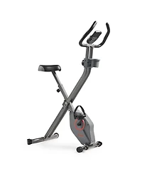 Sunny Health & Fitness Foldable Pink Magnetic Exercise X-Bike Pro, 300LB Capacity, 14-Level Resistance, SunnyFit App Enhanced Bluetooth Connectivity