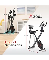 Sunny Health & Fitness Full Body Foldable Magnetic Recumbent X-Bike Pro