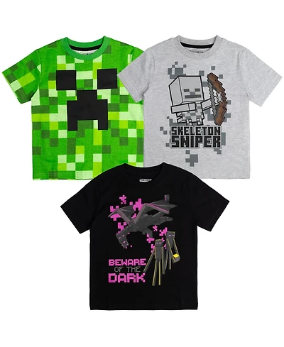 Minecraft Boys 3 Pack T-Shirts