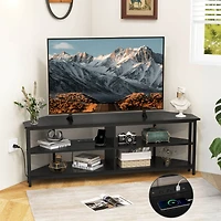 Corner TV Stand for Tvs up to 65" Console Table with Ac Outlets&Usb A Ports