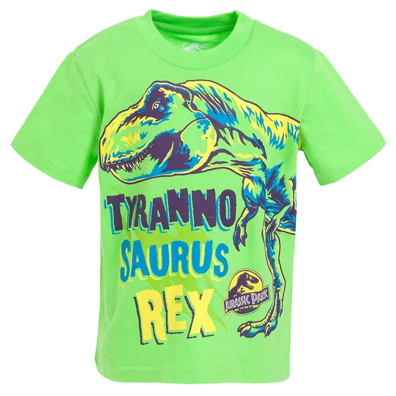 Jurassic Park Boys World Dinosaur T-Rex 4 Pack T-Shirts