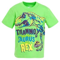 Jurassic Park Boys World Dinosaur T-Rex 4 Pack T-Shirts