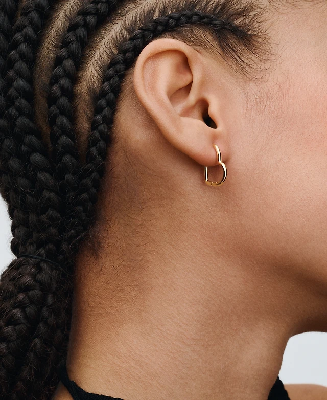 Shop Macy's Dangle Heart Hoop Earrings in 14k Gold at Beverly