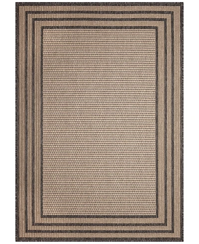 Liora Manne' Monaco Striped Border 1'11"x7'6" Runner Area Rug