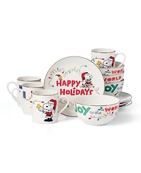 Lenox Snoopy Christmas 12-Pc. Dessert Set, Service for 4