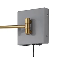 Jonathan Y Hygge Swing Arm Modern Midcentury Iron Usb Charging Port Led Sconce