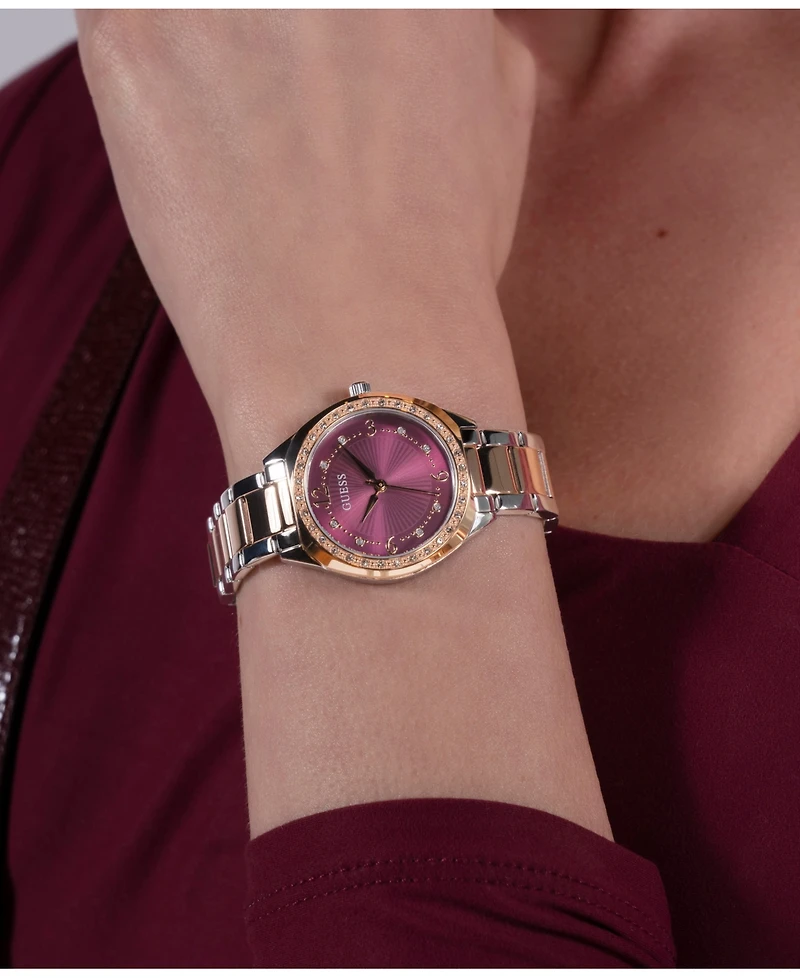 Guess Women's Analog Two Tone Steel Watch 30mm