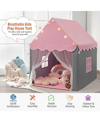Skonyon Kids Playhouse Tent with Star Lights and Mat